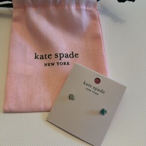 Kate spade signature spade silver earrings